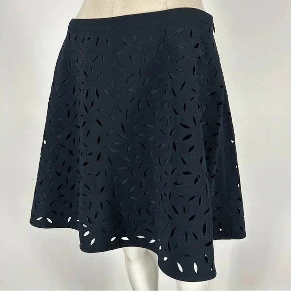 Banana Republic Black Laser Cut Skirt - Picture 2 of 8